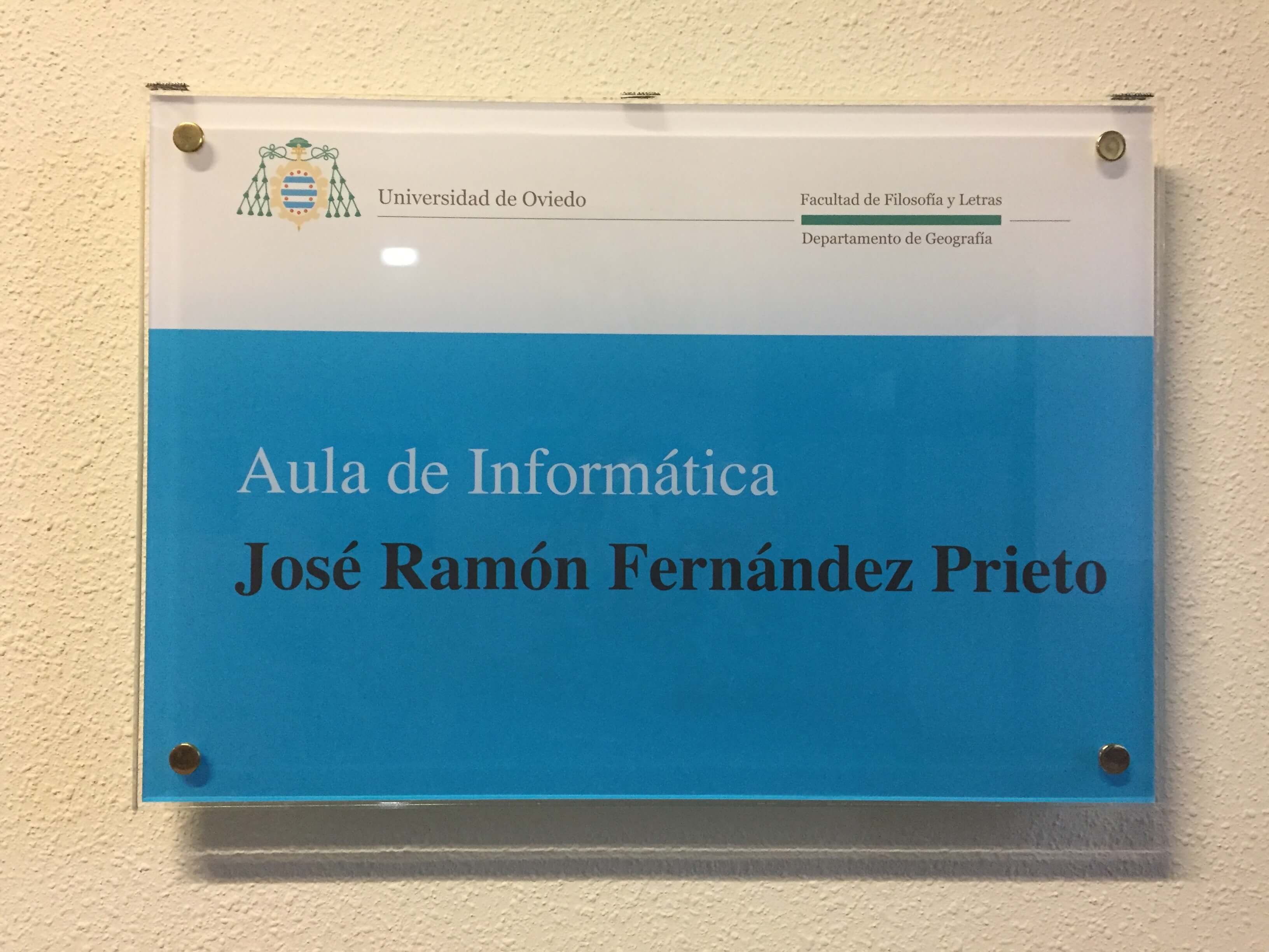 Placa 'José Ramón Fernández Prieto' Placa 'José Ramón Fernández Prieto'