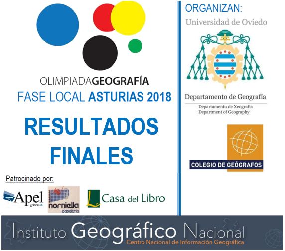 Resultados finales de la II Olimpiada de Geografía de Asturias Resultados finales de la II Olimpiada de Geografía de Asturias